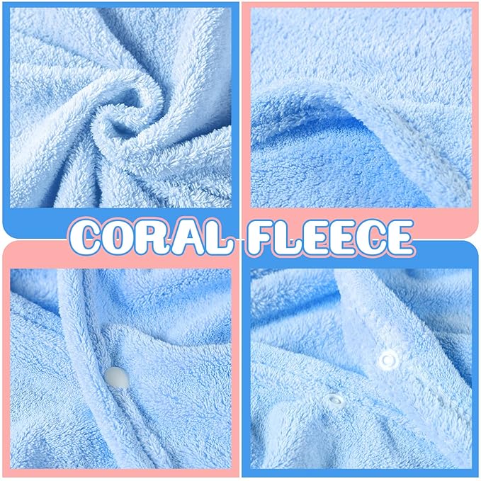 Kenning 4 Pack 28 x 55 Inch Hooded Baby Towels Toddler Bath Towel Toddler Baby Towels with Hood, Hooded Kids Bath Towel for Boy Girl 0-5 Year, Absorbent Thick Soft, Large Size, 4 Colors
