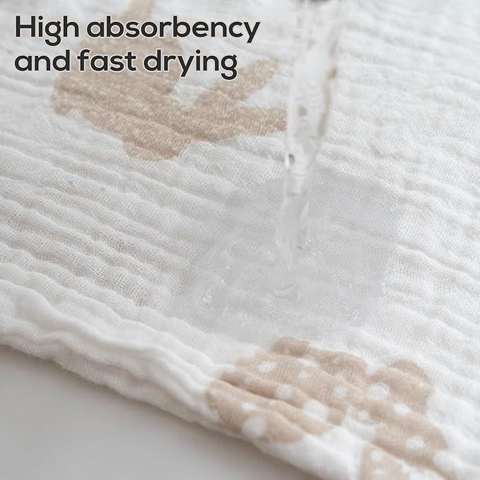 Muslin Baby Washcloths for Newborns, Pack of 8, 11"x11", Super Soft Cotton, Absorbent and Gentle, Baby Cotton Wipes, Baby wash Cloths
