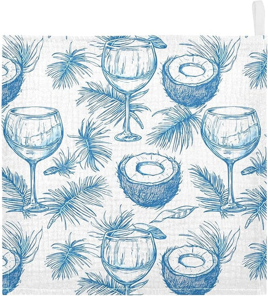 vvfelixl Baby Muslin Washcloths Wine Beach Party Baby Burp Cloths Cotton Babys Face Towel for Newborn Infants Boys Girls Soft and Absorbent 11.8 X 11.8 in, 3 Pack