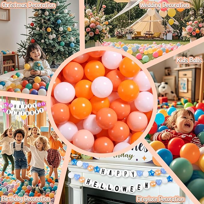 GOGOSO Ball Pit Balls for Toddlers Dogs Baby Boys Girls 2.2Inch Plasticball Toys for Kid Play Tent Birthday Slides Party Decor 50 100 170 200 500 1000