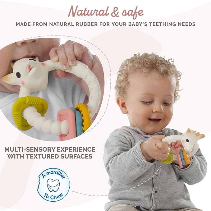 Sophie la girafe Teething Colo'rings | Light & Easy to Grasp | Designed with Natural Rubber to Soothe & Awaken All 5 Senses