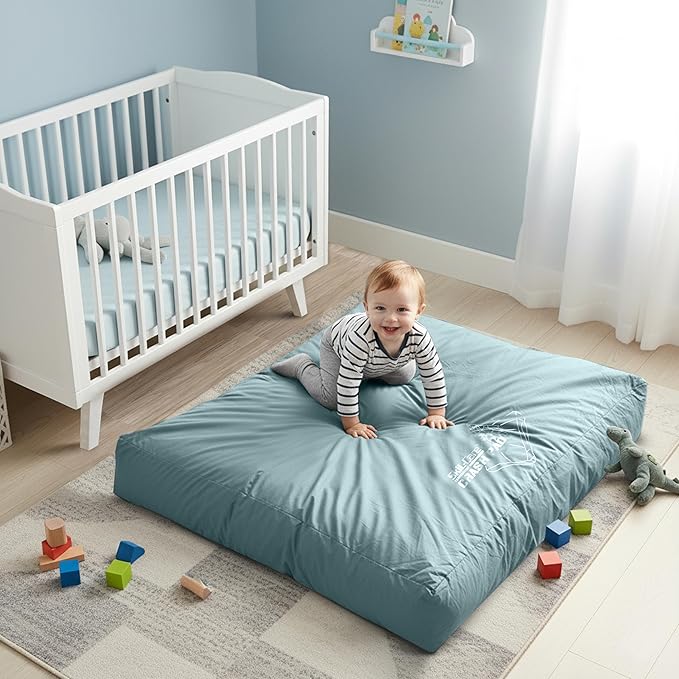 Skil-Care Fall Mat for Babies Toddlers, 8" Thick Foam Fall Cushion Mat for Kids Room, 36x48" Bedroom Crib Safety, 3x4 Feet Sensory Crash Pad, Dark Grey