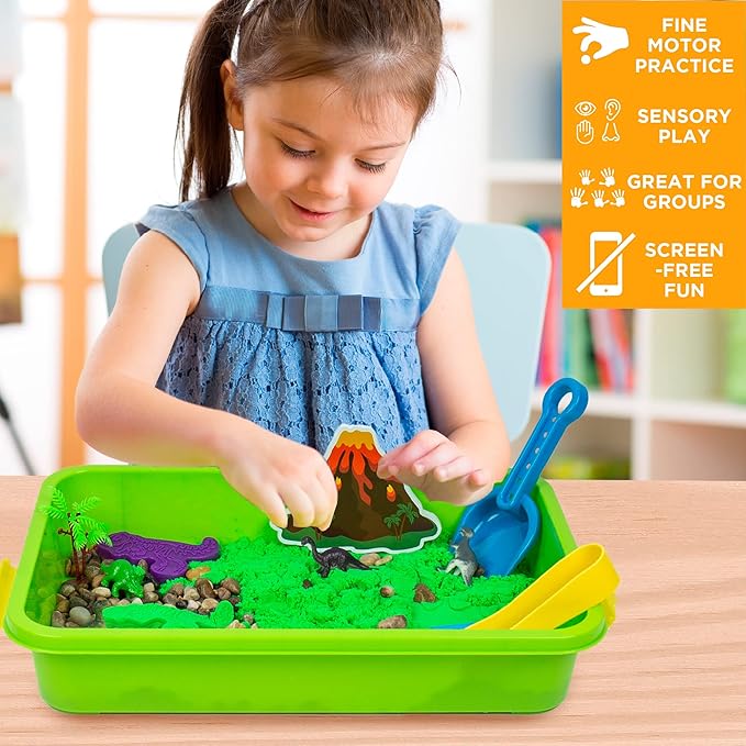 Made By Me Explore + Create Dino Galaxy Sensory Bin, Fun Sensory Bins for Toddlers 3+, All-in-One Tactile Sensory Toys & Dino-Mite Sensory Experience