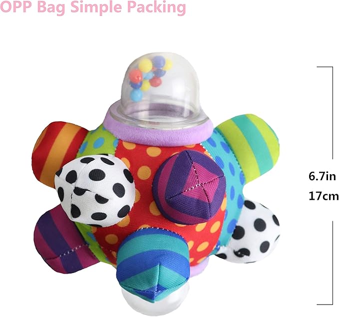 Developmental Bumpy Ball Toy, Newborn Baby Infant Toys 0-3 Months, Help Develop Motor Skills and Brain Nerves, Sensory Baby Toys 3-6 4 5 6 7 8 9 10 11 12 Months 6.7"