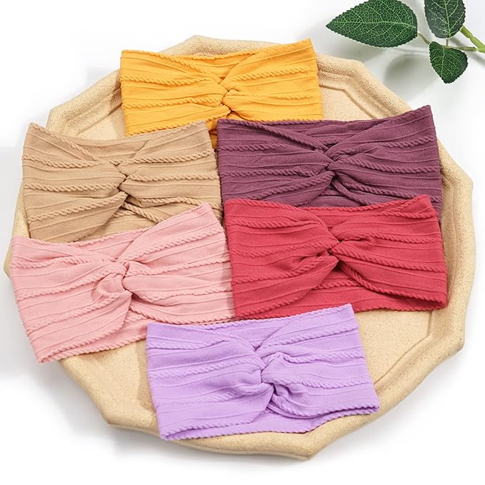 15PCS Baby Nylon Headbands 3.5 inches Handmade Jacquard Weave Elastic Headbands for Baby Girls Newborn Infant Toddlers Kids