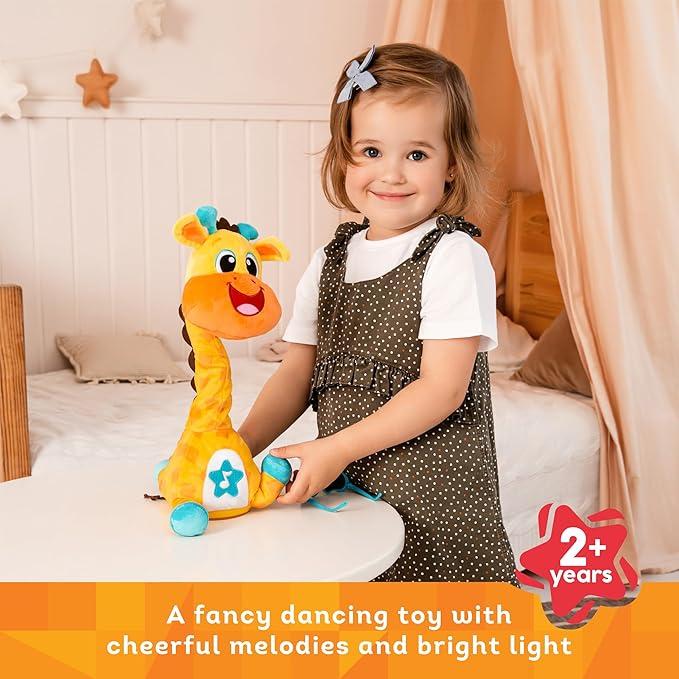 Kids Hits Dancing Giraffe Toy – Musical Light-Up Animal with Songs, Phrases & Movement – Interactive Toy for Toddlers Age 2+