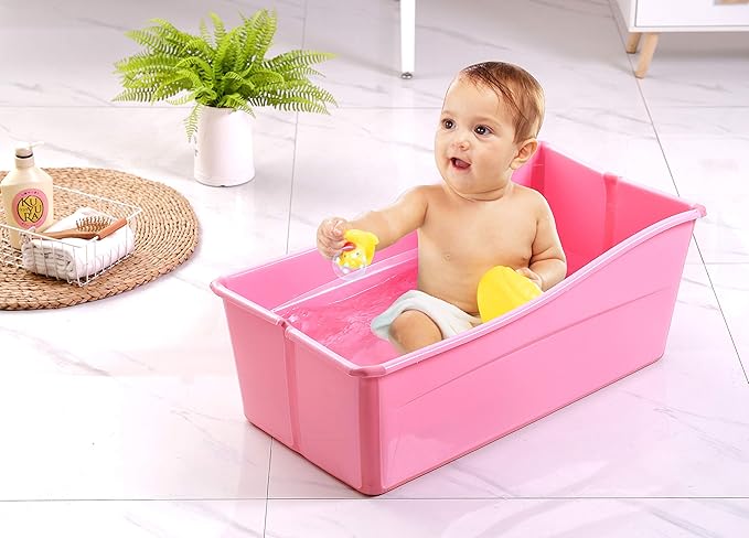 Ganen Baby Bath Tub Portable (Pink)