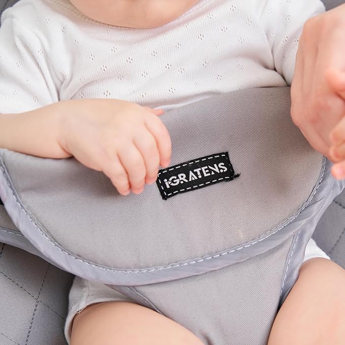 iGRATENS Fabric Seat for Bouncer - Cover for Baby Bjorn Bouncer Balance Soft & Bliss, 100% Cotton, Skin -Friendly, Machine Washable, Light Grey