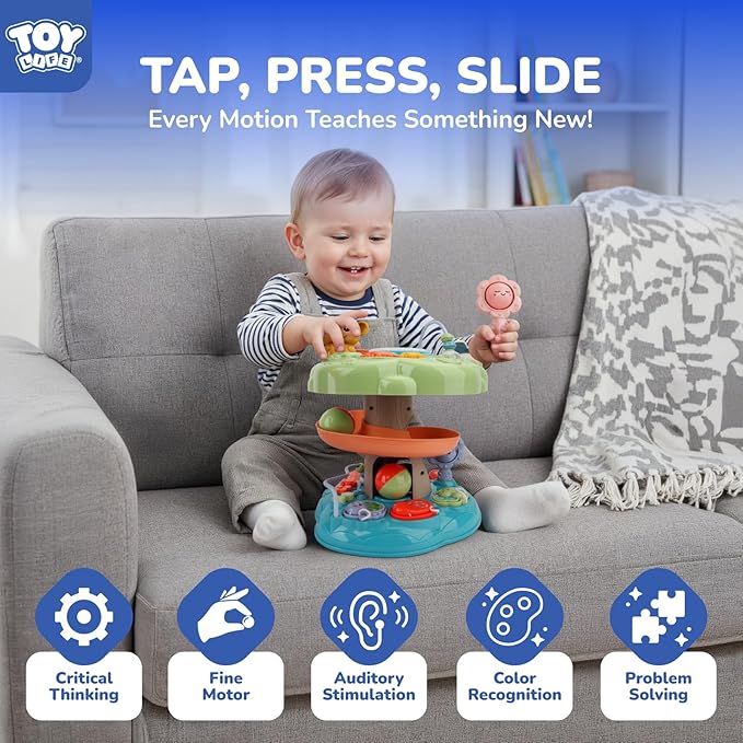 TOY Life Montessori Toy for 1 Year Old Boy Girl Gift, Musical Tree House Toddlers Educational Learning Toy for 1-2 Boys Girls, First 1st Birthday Gifts for Baby 6-12 12-18 Month, Toddler Toys 1-2