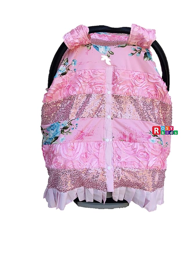 Rosy Kids Infant Carseat Canopy Cover 1pc Wind Proof Baby Car Seat Cover, Sunshade Cover, Boys and Girls, Fits Any Baby Car Seat, Color27AL02