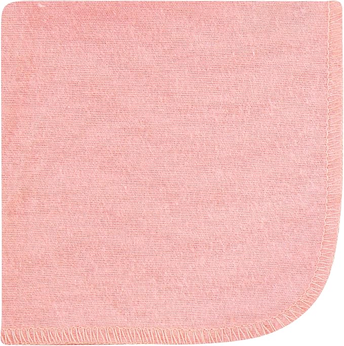 Hudson Baby Unisex Baby Flannel Cotton Washcloths, Neutral Pink Floral 12 Pack, One Size