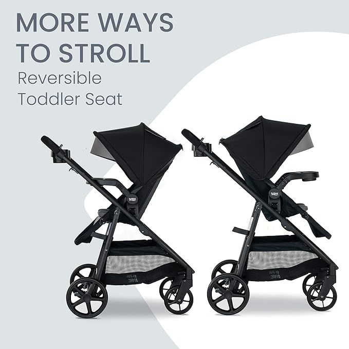 Britax Willow S Infant Car Seat with Alpine Base, ClickTight Technology, Rear Facing Car Seat & Brook+ Modular Baby Stroller, Ultra-Lightweight Infant and Toddler Stroller