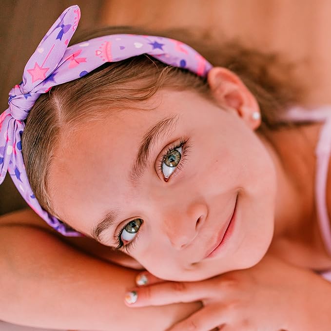 FROG SAC Princess Knotted Headbands for Girls, Toddlers, and Kids - Knot Hair Bands, Rabbit Ear Head Bands, Heart Daisy Hair Accessories