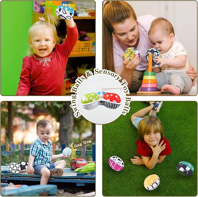 The Replacement Balls (for Mamaroo Swing) Offer More Interaction and Reversible Ball Options to Complement The Multi-Coloured with MamaRoo Cradle in a Set of 3 Balls ﻿