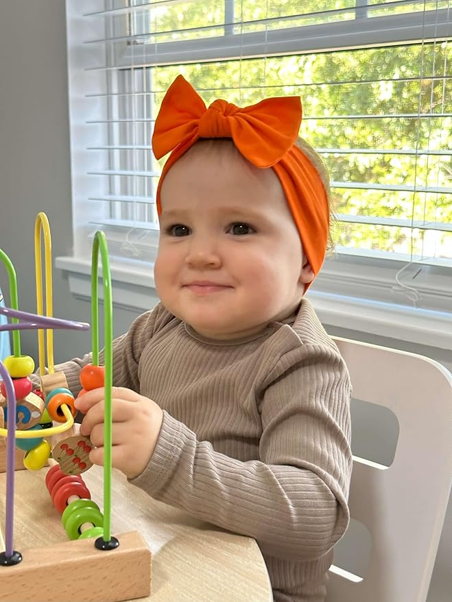 Baby Girl Headbands-Infant,Toddler Cotton Handmade Hairbands with Bows Child Hair Accessories
