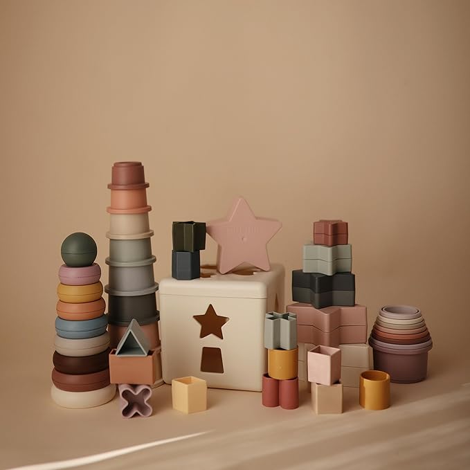 mushie Nesting Stars Toy | Made in Denmark (Original)