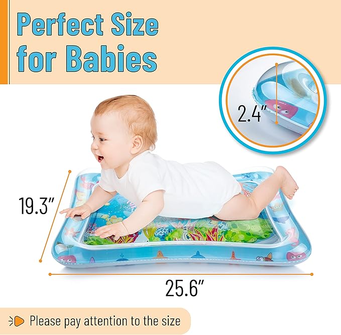 Mr. Pen- Inflatable Tummy Time Water Mat, Water Mat for Babies, Infant Water Mats, Baby Water Pad, Water Tummy Time Mat