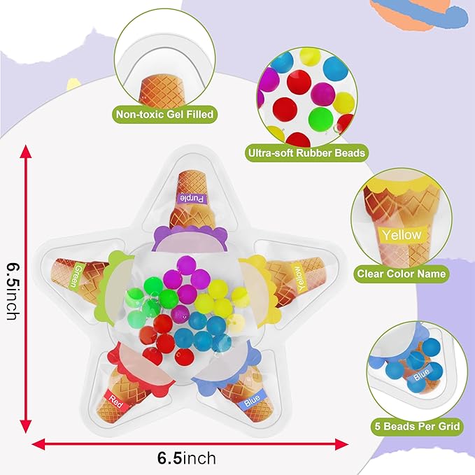 Color Sorting Sensory Toys for Toddlers, Color Matching Fidget Toys for Calming, Preschool Learning Montessori Toy Travel Fine Motor Skills Game for Kids Boys Girls Ages 3-5