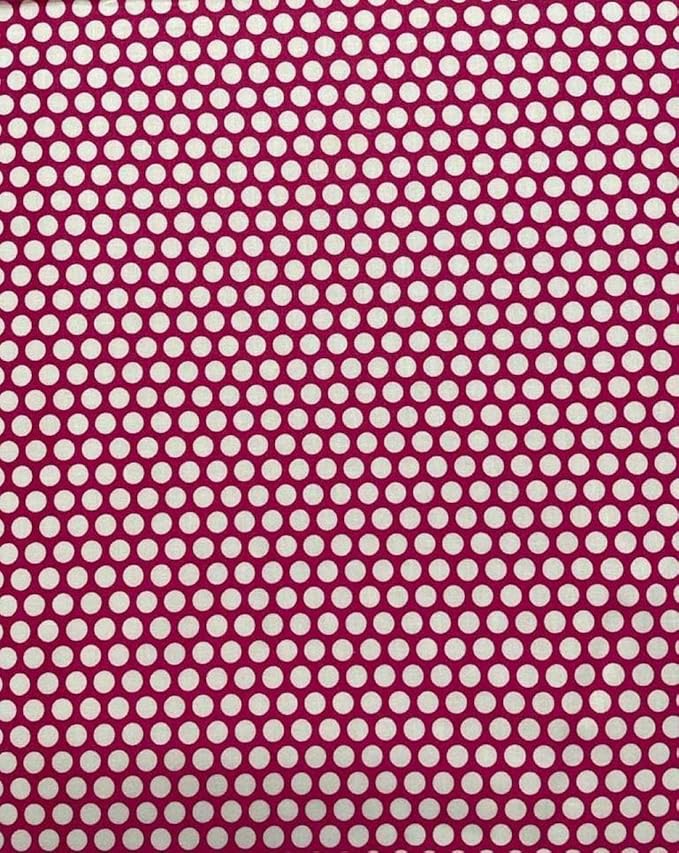 SheetWorld Baby Fitted Moses Basket Sheet 13 x 27 inches, 100% Cotton Woven Sheet, Unisex Boy Girl, Dots Hot Pink, Made in USA
