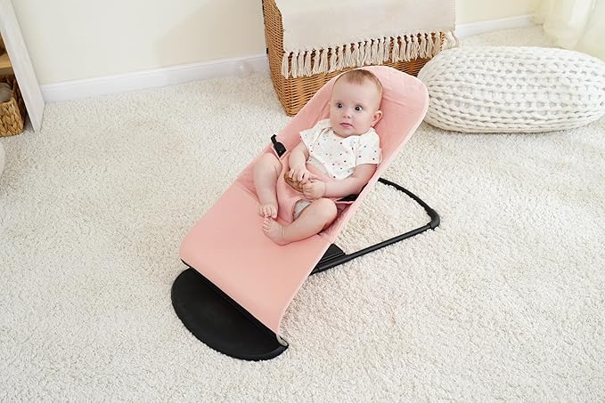 Fabric seat for Bouncer Belltop Compatible with BabyBjörn Bouncer: Soft & Bliss. Cover for Baby Bouncer (seat): Hypoallergenic & Breathable. Seat for Baby Swing: Ergonomic (Pink)