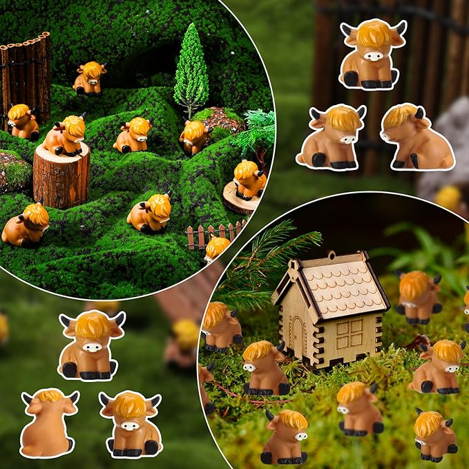 75 Pcs Highland Cow Rubber Duck Squeak and Floating Highland Cow Bath Toys for Spring Summer Shower Birthday Party (Brown Highland Cows)