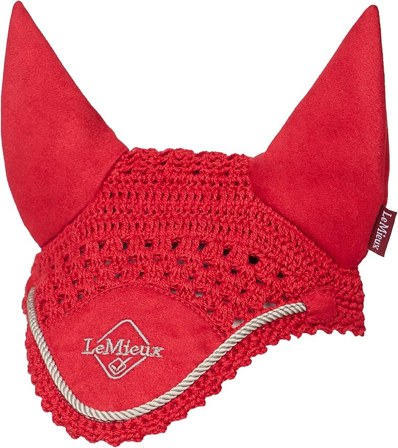 LeMieux Hobby Horse Ear Bonnet - Chilli Red - Suitable for Ages 3+