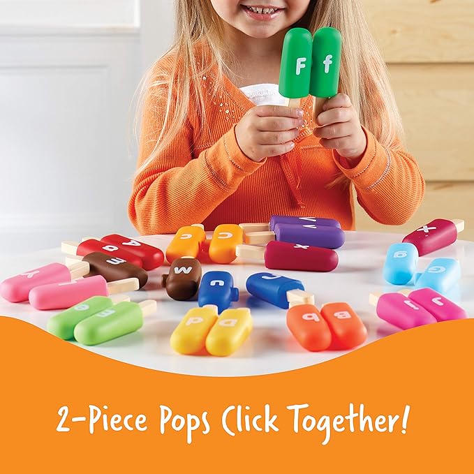 Learning Resources Smart Snacks Alpha Pops - Toddler Educational Alphabet Toys, ABC Puzzles, Ice Cream Toy, Preschool Classroom Must Haves, Homeschool, Toddler Letter Learning , Gifts for Kids