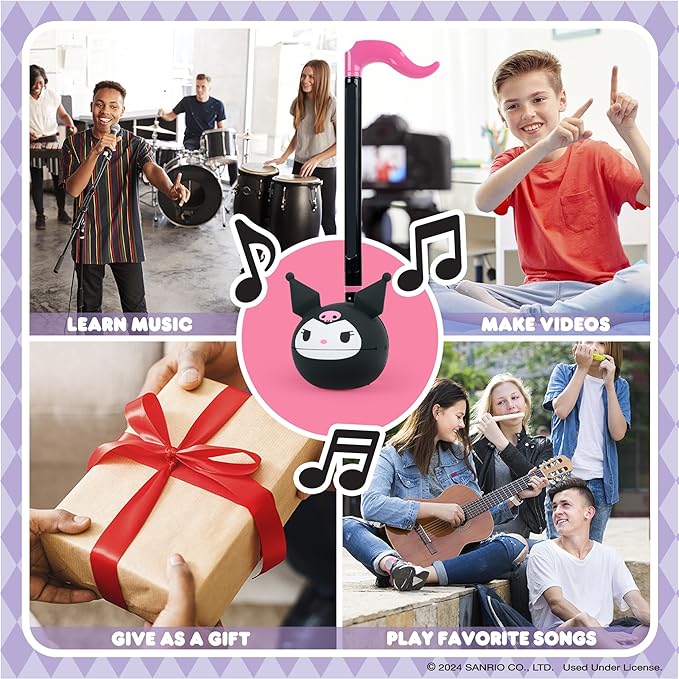 Otamatone Sanrio Kuromi Electronic Portable Music Instrument / Synthesizer Toy from Japan by Maywa Denki (Officially Licensed Hello Kitty and Friends) [English Instructions]