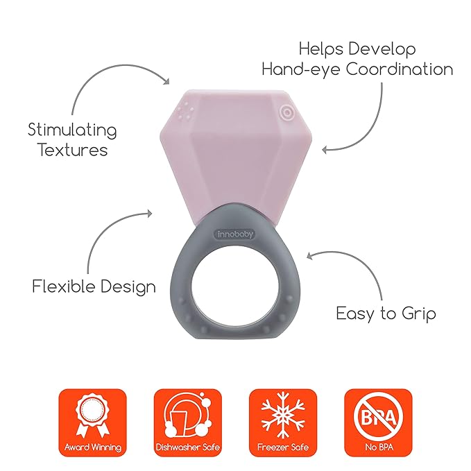 INNOBABY TEETHIN' Smart Birthstone Ring TEETHER - June (Alexandrite)