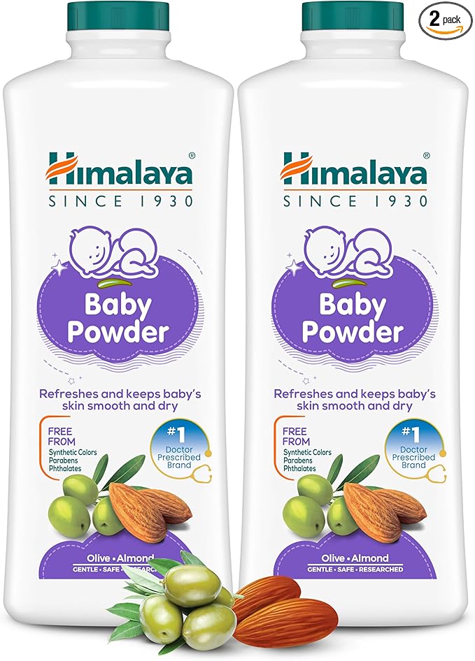 Himalaya Baby Powder 400g (Pack of 2) | Refreshes and keeps baby's skin smooth and dry