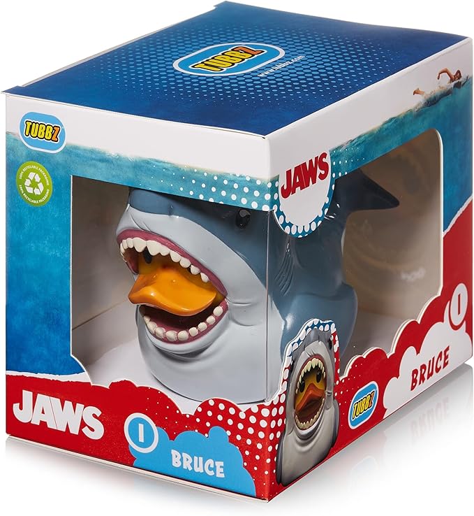 TUBBZ Boxed Edition Bruce The Shark Collectible Vinyl Rubber Duck Figure - Official Jaws Merchandise - TV, Movies & Video Games