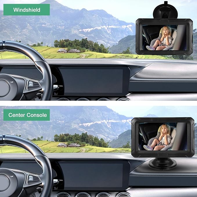 Shkalacar Baby Car Mirror Safely Monitor Infant Child, 4.3'' HD 1080P Infant Car Seat Camera Rear Facing Backseat Camera with Wide Clear View for Kids Pets
