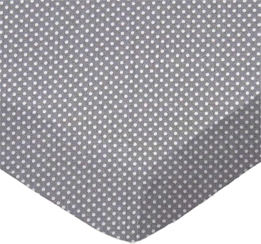 SheetWorld Fitted Pack N Play Playard Sheet 36x36, Fits The Graco Tot Bloc, Delta Children Playard, and All 36 x 36 Mattresses, 100% Cotton Woven, Pindots Gray, Made in USA