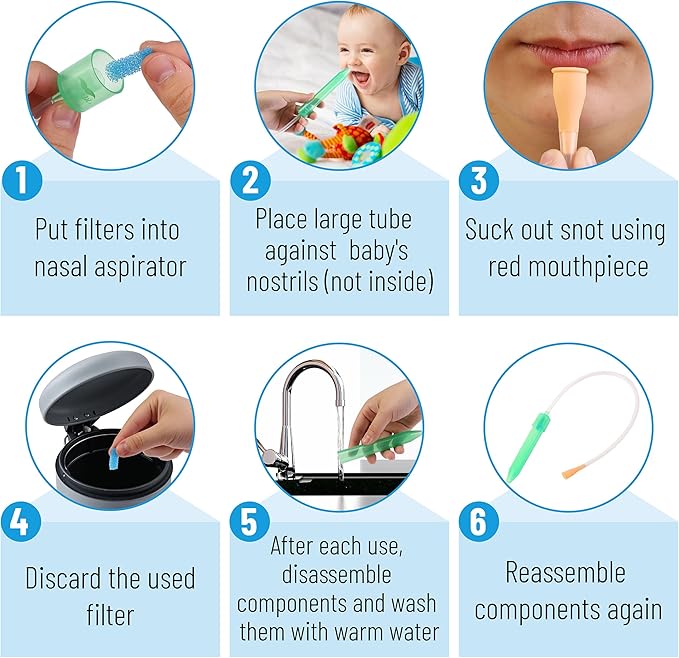 Mr. Pen Baby Nasal Aspirator with 3 Extra Hygiene Filters - Nasal Suction for Babies