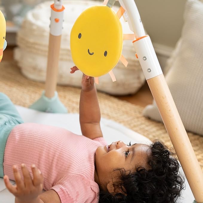 Ingenuity Tummy-to-Toes 6-in-1 Milestone Center, Play Gym, Foldable Mat, Music and Nature Sounds, Lights, Activity Jumper, Table, Playhouse, for Ages 0-48 Months