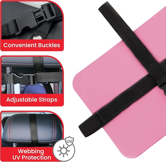 Baby Car Mirror, Safety Car Seat Mirror for Rear Facing Infant, Clear Wide View, Easily Observe the Baby Move, Secure, Shatterproof, Easy Install, Perfect (Pink)