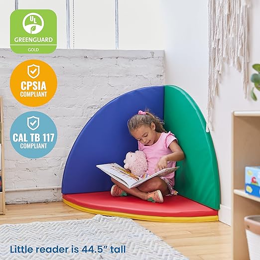 ECR4Kids SoftZone All-Around Modular Activity Play Mat, Reading Nook, Assorted, 4-Piece