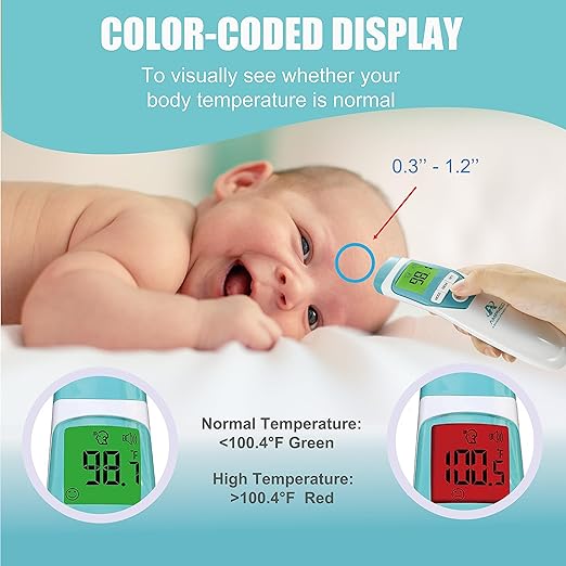 3-Pack Bundle Amplim Touchless Infrared Digital Forehead Thermometer