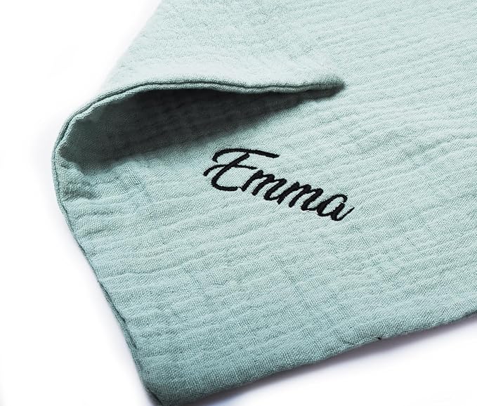 6 Pack Personalized Baby Washcloths and Burp Cloths, Soft Absorbent Muslin Cotton Washcloth for Newborns, 10x10 Inches