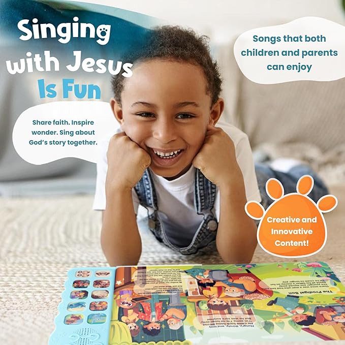 GO GO Bible Songs Bundle: 2 Christian Sound Books for Toddlers 1-5, 10 Songs Each, Interactive Baby Bible Books, Sing-Along Musical Learning, Religious Toys for Kids, Christian Gifts, and Praise Story