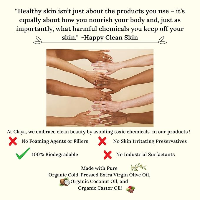 Claya Liquid Castile Soap – Organic Ingredients, Biodegradable, Gentle for Sensitive Skin and Versatile Use (64 fl oz, Pink Grapefruit)