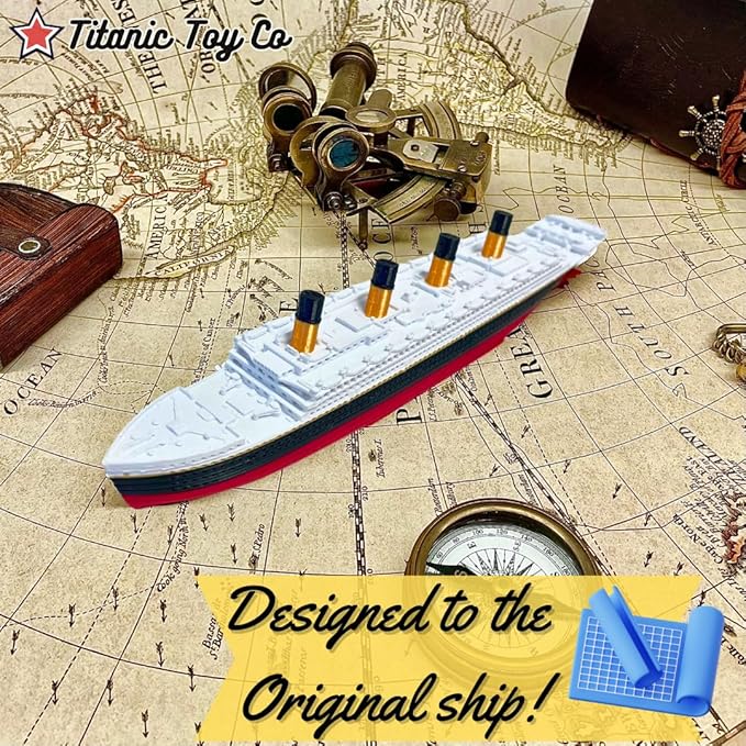 Olympic Bath Boat and Pool Toy by TitanicToyCo, RMS Titanic Toys for Kids, Historically Accurate Titanic Toy, Titanic Ship, Titanic Cake Topper, Titanic Figurine