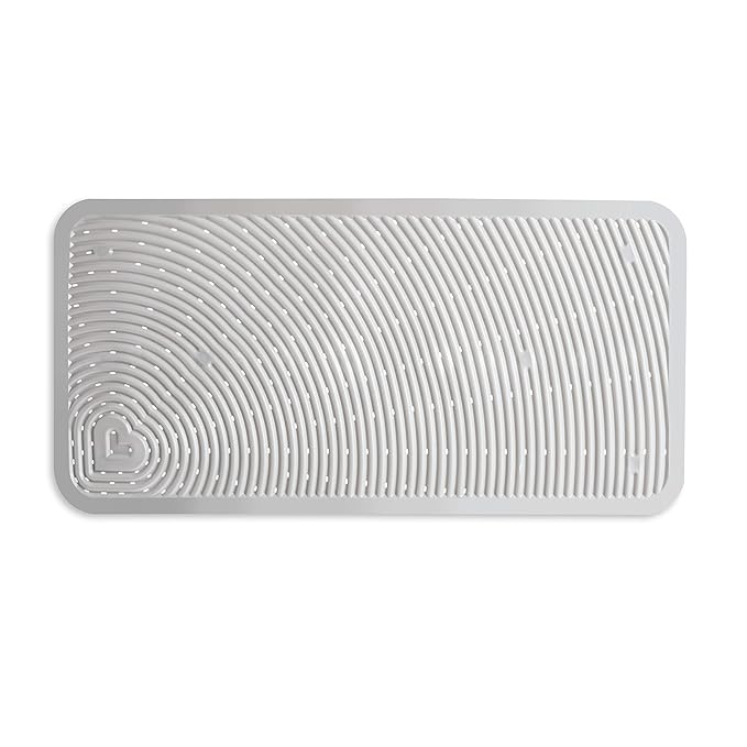 Munchkin® High 'n Dry™ Corner Bath Toy Organizer and Storage, Grey & Soft Spot™ Cushioned Bath Mat for Kids, Grey