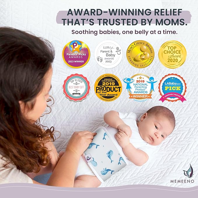 Colic & Gas Relief Baby Belly Band - Ceta (Whale)