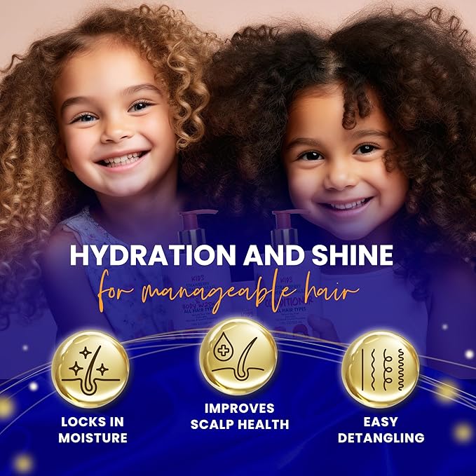 Baby Hair - Strawberry Mineral Kids Shampoo/Body Wash, Sulfate-Free Kids Tearless Shampoo and Body Wash, Shampoo For Kids with Strawberry Oil, Camellia Oil, and Biotin, No Tears Shampoo, 10 fl.oz.