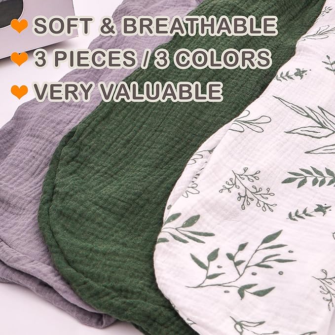 Muslin Baby Lounger Cover for Snuggle Me Lounger,3 Pack 100% Cotton Newborn Baby Lounger Pillow Covers,Soft and Breathable Baby Nest Slipcover for Boys Girls （Covers Only
