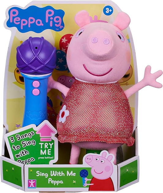Peppa Pig, Sing With Me Peppa, Interactive Plush, Musical Plush Toy with Microphone, Toys, Preschool Gift