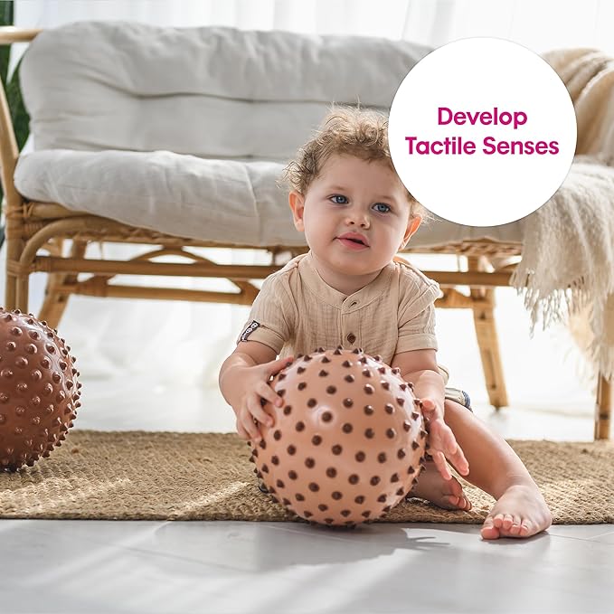 Edushape The Original Sensory Ball for Baby - 7" Baby Ball that Helps Enhance Gross Motor Skills for Kids Aged 6 Months & Up - Vibrant, Colorful and Unique Toddler Ball