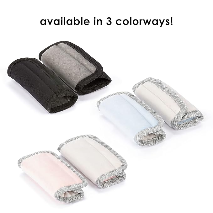 Diono Soft Wraps Car Seat Straps, Shoulder Pads for Baby, Infant, Toddler, 2 Pack Reversible Soft Seat Belt Cushion and Stroller Harness Covers Helps Prevent Strap Irritation, Pink