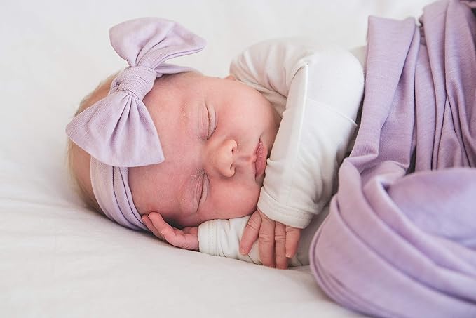 Copper Pearl Baby Bows: Stylish Headbands for Baby Girls, Premium Soft and Stretchy Baby Headbands, Perfect for Newborns, Trendy Designs - Lily